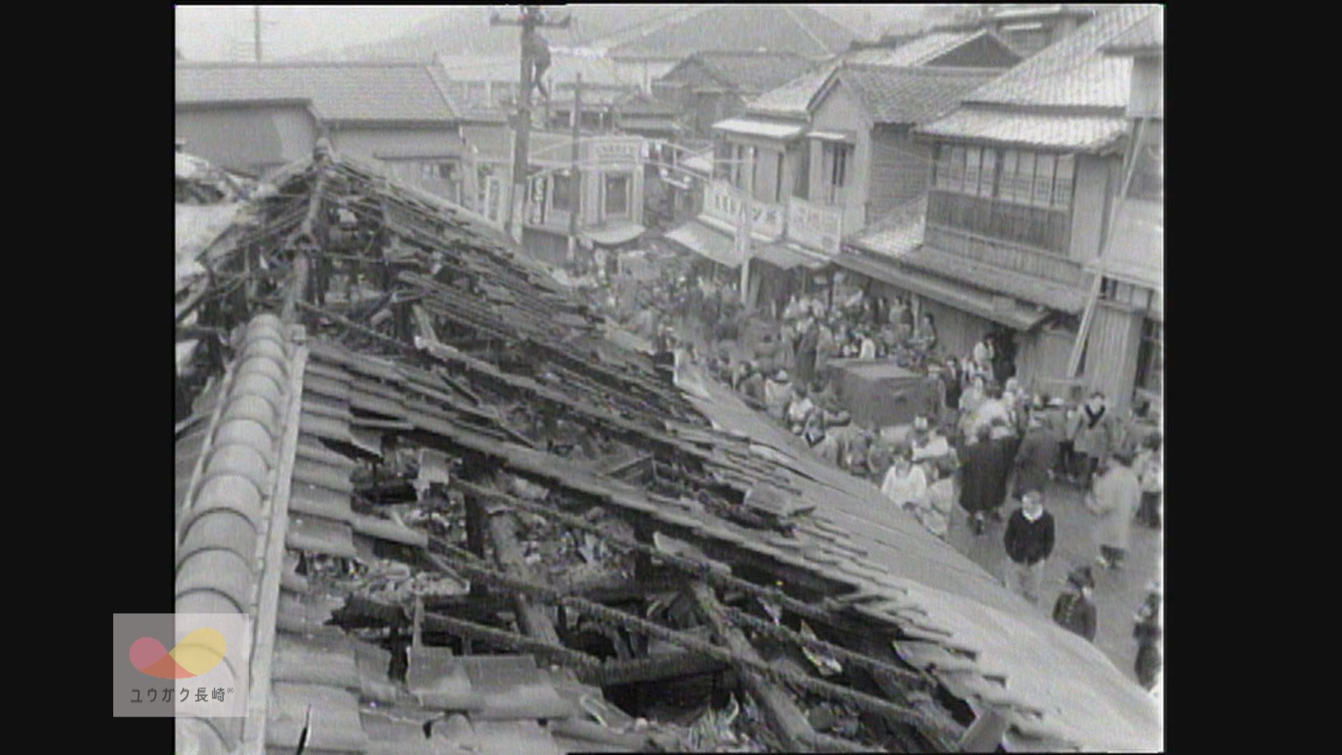木造バラック造りの館内市場焼失～２４世帯８４人被災イメージ